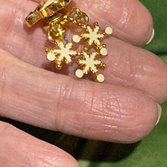 Christmas Snowman Earrings with Jackets (pierced) - Picture 2 of 3